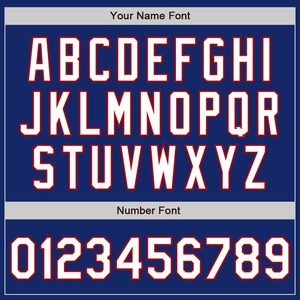 Jersey bisbol kustom Royal White-merah asli Fade modis - Product Image 3