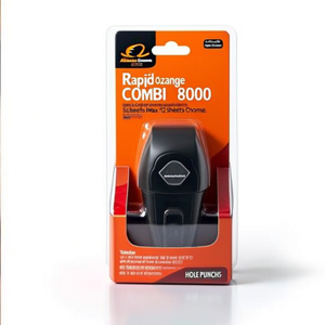 Perforadora de Papel Rapid szange Combi 80/300, Máximo 12 Hojas, Metal Cromado - Product Image 2