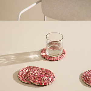Posavasos de Pasto Marino Tejido a Mano, Mantel Individual Redondo Natural para Tazas y Vasos, Fabricante Mayorista - Product Image 6