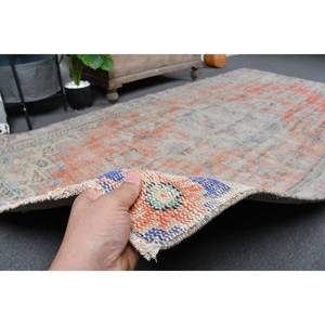 Vintage 5X9,3 pies naranja Beige lana tejido plano alfombra diseño de retazos turcos para la decoración de la sala de estar con respaldo de látex - Product Image 3