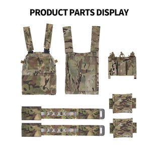 Gilet tactique de chasse modulaire 500D pour PC à libération rapide avec système Molle multifonctionnel, imperméable, gilet de chasse tactique - Product Image 4