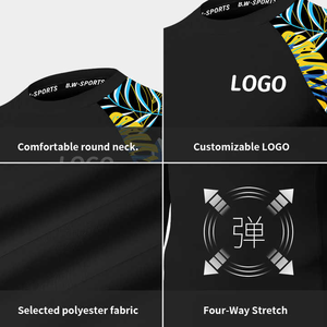 Protección solar Rash Guard para hombres UPF 50 + Mangas largas Rash Guard BJJ MMA Camisa de compresión - Product Image 4