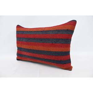 Multicolor Vintage Kilim Patchwork Wool Non-Slip Eco-Friendly Removable Washable <b>Bolster</b> <b>Pillow</b> 16x24 Inch Decorative Cushion - Product Image 4