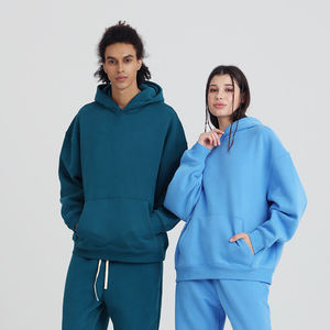 Sweat à capuche pour homme 100% coton Impression de logo personnalisé Motif uni Technique de teinture Faible MOQ Sweat à capuche en tricot d'hiver délavé XXS-5XL - Product Image 2