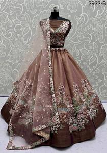 <b>Rainbow</b> Shaded <b>Sequins</b> Work Partywear Lehenga choli - Product Image 4