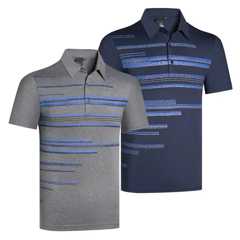 High End Custom Geborduurd Groep Logo Lente Zomer Golf Korte Mouw T-Shirt Zweet Wicking Comfort Sneldrogende Golfkleding