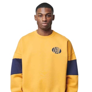 เสื้อสเวตเตอร์ Crewneck ขนาดใหญ่เสื้อสเวตเตอร์ผ้าฝ้ายธรรมดาพิมพ์โลโก้ผู้ชายเสื้อสวมหัวเย็บปักถักร้อยเปล่าเสื้อสเวตเตอร์ปักโลโก้ที่กําหนดเอง - Product Image 2
