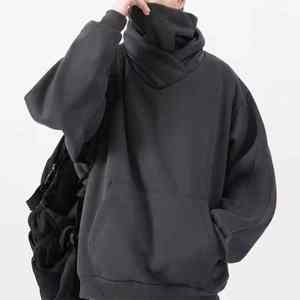 Sweat à capuche en polaire épais et doux avec capuche réglable, masque intégré et style streetwear d'hiver élégant - Product Image 4