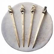 Pics d'olive en métal de qualité supérieure brochettes réutilisables en acier inoxydable outils de barre de luxe accessoires de cuisine de fête élégants - Product Image 2