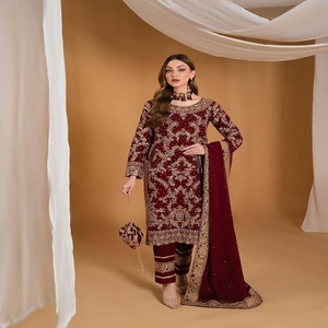 Latest Designer Faux Georgette Embroidery Sequence Work <b>Kurti</b> Set by FabZone - Product Image 5