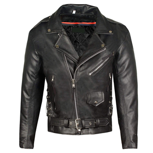 แจ็กเก็ตหนังสำหรับผู้ชายเสื้อแจ็กเก็ตหนังโลโก้ตามสั่ง - Product Image 2