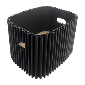 Arredamento per la casa italiano mobili riciclati di lusso neri e cartone sostenibile per l'archiviazione dell'home office - Product Image 1