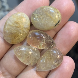 Vàng <span class=keywords><strong>rutile</strong></span> thạch anh lỏng đá quý Chất lượng cao vàng tự nhiên đồ trang sức làm Cabochon Top bán Vàng <span class=keywords><strong>rutile</strong></span> - Product Image 4