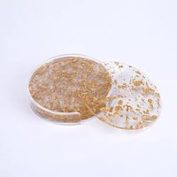 Nampan buah cetakan teh ukuran besar, nampan teh silikon besar mengkilap Geode coaster cetakan Resin untuk kerajinan Resin