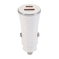 Emballage de vente au détail charge rapide Pd 15W téléphone adaptateur USB prise rapide 2 ports chargeur allume-cigare affleurant chargeur de voiture rapide