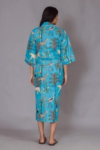 Vestido maxi de algodón indio para mujer para verano ropa de playa Albornoz ropa de dormir otoño y primavera ropa de salón - Product Image 6