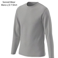 Sweat-shirt à col rond pour homme, haut décontracté, séchage rapide, 100% coton, doux et lisse