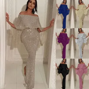 Vestidos Cruzados de Tallas Grandes para Mujer con Lentejuelas, Silueta Ceñida, Cintura Natural, XS-4XL, Formales de Oficina, de Algodón, hasta la Rodilla, para Verano - Product Image 1