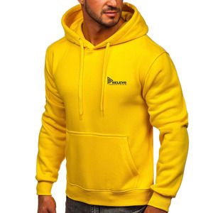 Sudadera con Capucha Lisa Amarilla para Hombre, 100% Algodón, Transpirable y de Secado Rápido, Lista para el Invierno, Diseño Personalizable, Fabricada en Pakistán - Product Image 1
