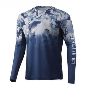Camiseta de pesca transpirable de secado rápido de poliéster personalizada OEM, ropa de pesca, ropa deportiva, impresión por sublimación, todas las tallas - Product Image 4