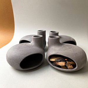 Difusor de Aceites Esenciales y Calentador de Velas de Cerámica para Aromaterapia, Lámpara de Perfume Hecha a Mano, Ecológica - Product Image 4