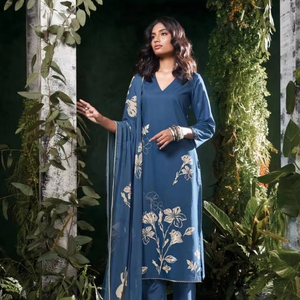 Ganga Premium Coton Imprimé Brodé Salwar Kameez Party Wear Collection Toutes Saisons au Prix de Gros - Product Image 1