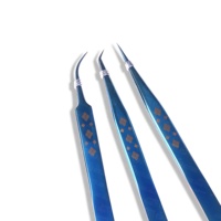 Pinces à épiler pour extensions de cils, pointes ultra-affûtées, outils pour artistes des cils, logo personnalisé, OEM, fournisseur direct d'usine, vente en gros
