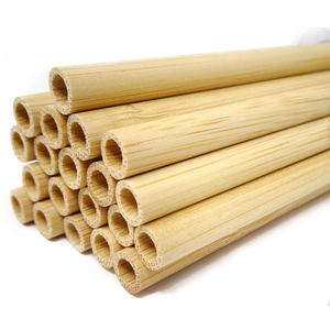Hot Sale Wholesale Natural Biodegradable Eco-Friendly Bamboo <b>Tube</b> 220mm Bamboo Straws for Beverage and Cocktail - Product Image 5