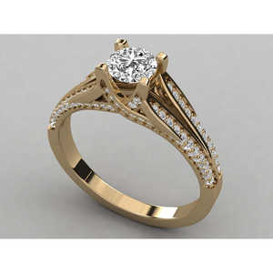 Anillo Solitario de Oro de 18K para Mujer con Diamante Cultivado en Laboratorio - Product Image 2