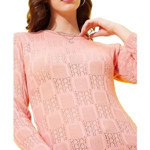 Jersey de punto elegante para mujer, Top informal de invierno y otoño para mujer, cuello redondo acrílico 100% - Product Image 3