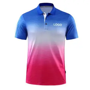 Benutzer definierte hochwertige Sublimation Shirt Digital Voll druck Polo Shirts Überall Sublimation druck Schnellt rockn endes Polo T-Shirt
