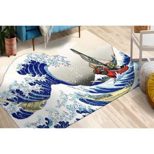 Tapis imprimé à motifs ondulés, Tapis The Legend of Zelda Windwaker, Petit tapis d'entrée, Tapis fin non tissé - Product Image 3
