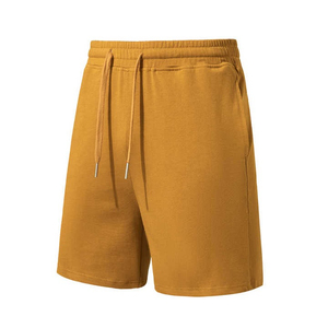 Short de gym personnalisé pour hommes 100% coton polaire de sport confort ceinture élastique motif solide style décontracté - Product Image 4
