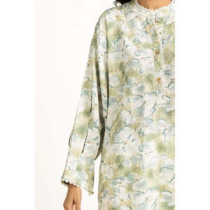 Ensemble coordonné imprimé en coton viscose Khaddar IUSTTS-1365, tenue 2 pièces pour le printemps/été, taille XS, haut et short - Product Image 6