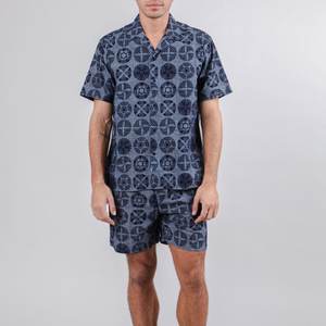 Conjunto de Camiseta de Manga Corta con Cuello Redondo para Hombre, Cintura Elástica, Informal, 65% Algodón, 35% Poliéster, Multicolor, Ropa de Verano - Product Image 4