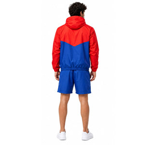 NAPA INDUSTRIES <b>Men's</b> Yellow Green Solid Casual <b>Summer</b> Wear Hooded Track <b>Jacket</b> Shorts Set Breathable High Street Knitted - Product Image 4