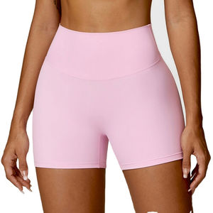 High-Waisted <b>Women's</b> <b>Board</b> <b>Shorts</b> 100% Cotton Worsted Fabric Sporty Gym Yoga Running Fitness Breathable Comfortable Skinny Fit - Product Image 1