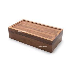 Handcrafted Acacia Wood <b>Tea</b> <b>Box</b> with 9 Compartments Elegant Wooden Storage Organizer for <b>Tea</b> Bags, Spices & Home Decoration - Product Image 3