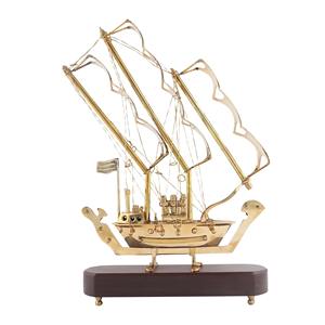 Voilier en métal fabriqué à la main décor nautique modèle de bateau antique pour pièce maîtresse cadeau et décoration de bureau - Product Image 5