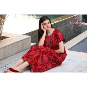 Camisón Largo Rosa 100% Algodón para Mujer Evolve, Ropa de Dormir Súper Suave, Diseño Cómodo, ODM - Product Image 5