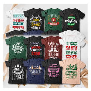 Navidad Unisex Casual Tallas grandes Camisetas impresas 100% algodón Fleece Logotipo personalizado Fabricante de Bangladesh Marca AMRISS - Product Image 6