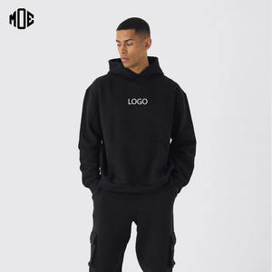 Sudadera con capucha gruesa de gran tamaño de algodón con logotipo personalizado 100% unisex, sudadera informal de deportes de invierno con cremallera, fabricante teñido liso a granel - Product Image 1