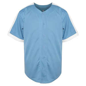 Camiseta de uniforme de béisbol y softbol de poliéster 100% personalizada, camiseta multicolor con botones en Tallas grandes - Product Image 4
