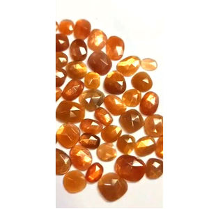 Lote de 62 Piedras de Piedra Solar Natural de 10mm a 16mm, Corte Rosa Fantasía, 191 Ct, Iroc Sales, Cabujón Facetado, Gema Naranja Suelta, US$77 por todo el lote - Product Image 3