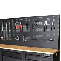 Armoire à outils d'atelier 183 cm en acier thermolaqué noir, chariot de rangement pour mécanicien, garage, entrepôt, industrie, OEM