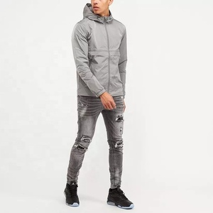 Sudadera con capucha de poliéster para hombre, ropa deportiva con cremallera completa, impermeable, 100% - Product Image 5