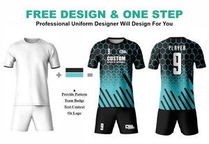 Uniforme de fútbol de impresión por sublimación HD Vintage personalizado 2025, directo de fábrica, diseño al por mayor, uniforme de fútbol de tela transpirable - Product Image 2