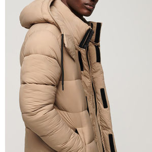 Veste d'hiver personnalisée en nylon et polyester Manteau de duvet pour hommes Manches longues Vestes respirantes en duvet High Street - Product Image 3