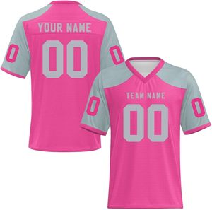 High Quality Custom American Football Jerseys Quick Dry <b>Mesh</b> Polyester Heat Transfer Print Plus Size OEM Wholesale Teamwear - Product Image 3