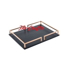 Plateau à dessert en bois de qualité exclusive pour mariage et vaisselle à la maison utiliser plateau de service ensemble de deux - Product Image 3